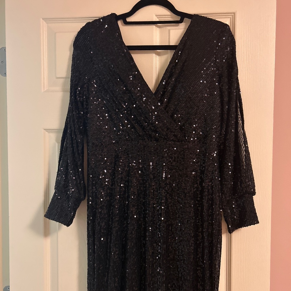 Black Sequined Gown